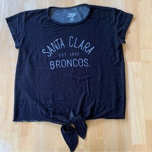 Santa Clara Bronco Tie Shirt Black Small